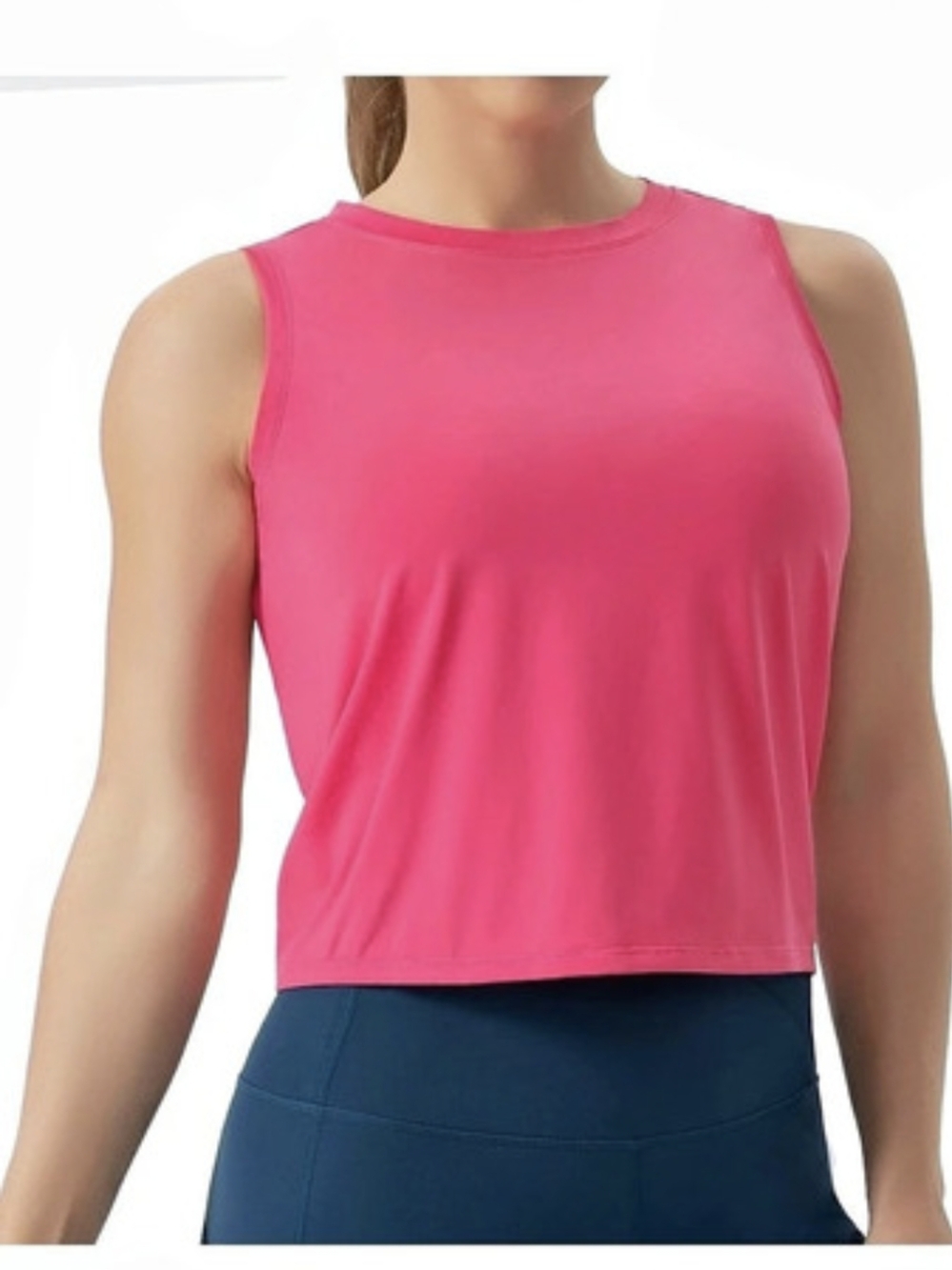 3 Pack | Silky Workout Crop Tank Tops